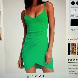 Lulu’s green pencil dress
